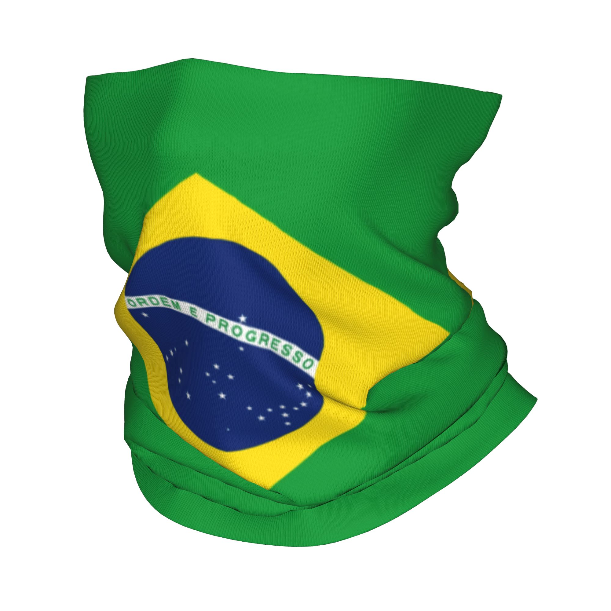 Neck Gaiter Fleece - Aangepaste Brazilië Vlag Bandana Halswarmer Mannen