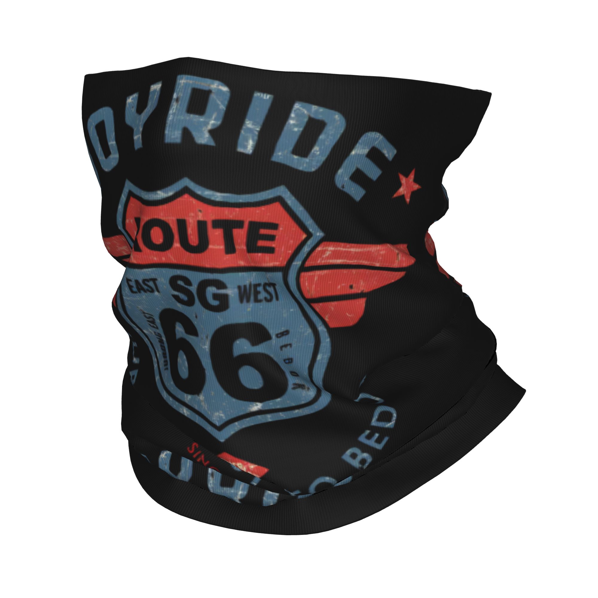 Neck Gaiter Fleece - Motorfietsroute 66 nekbeschermer voor mannen en