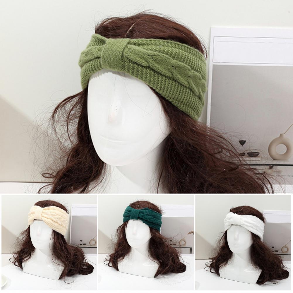 Fleece Ear Warmer Band - Winterfleece gevoerde hoofdband Effen kleur Twist