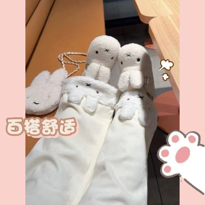 Corduroy Pant Warm - Anime Miffy Corduroy Lange Broek Fleece-gevoerde