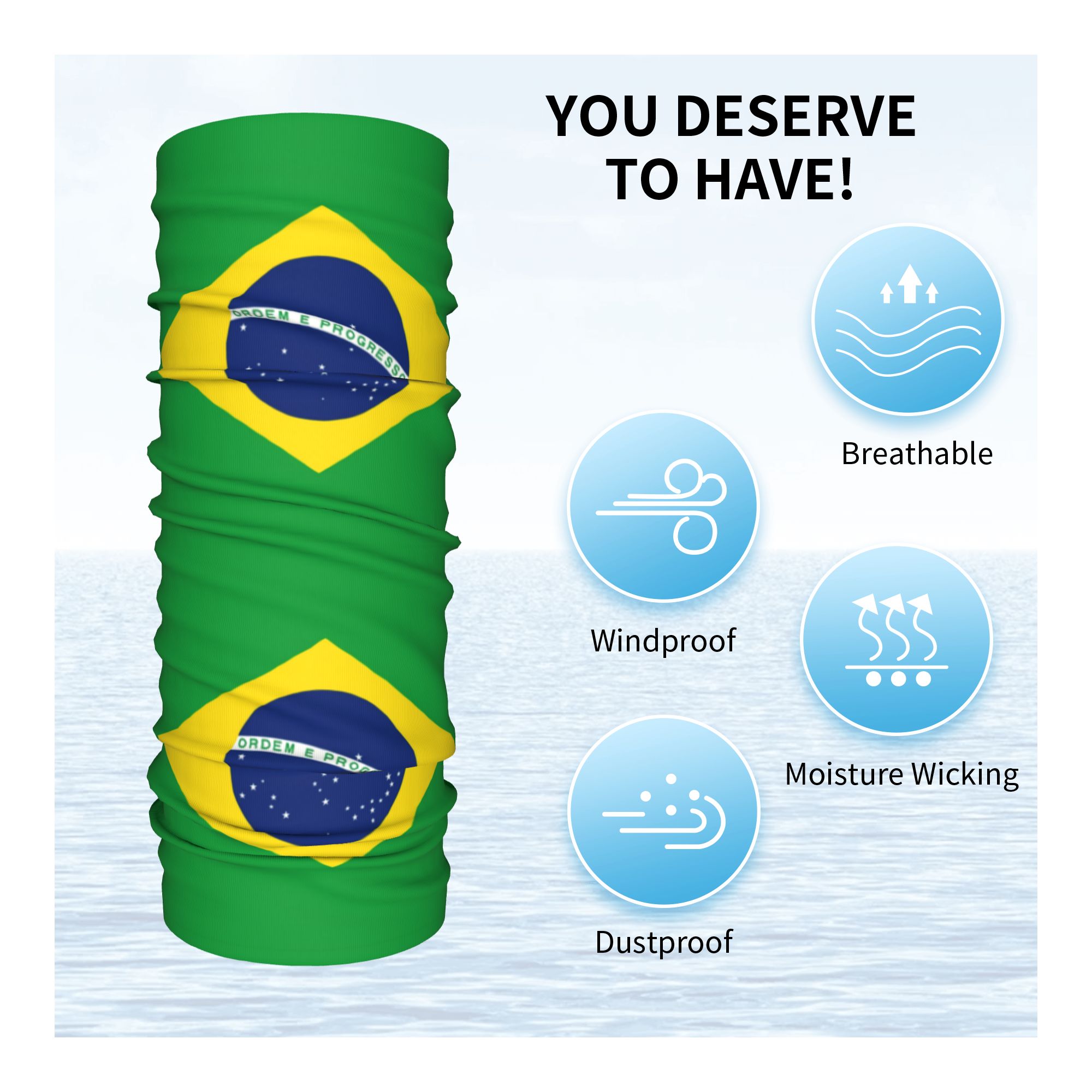 Aangepaste Brazilië Vlag Banda - Neck Gaiter Fleece recensie en prijs