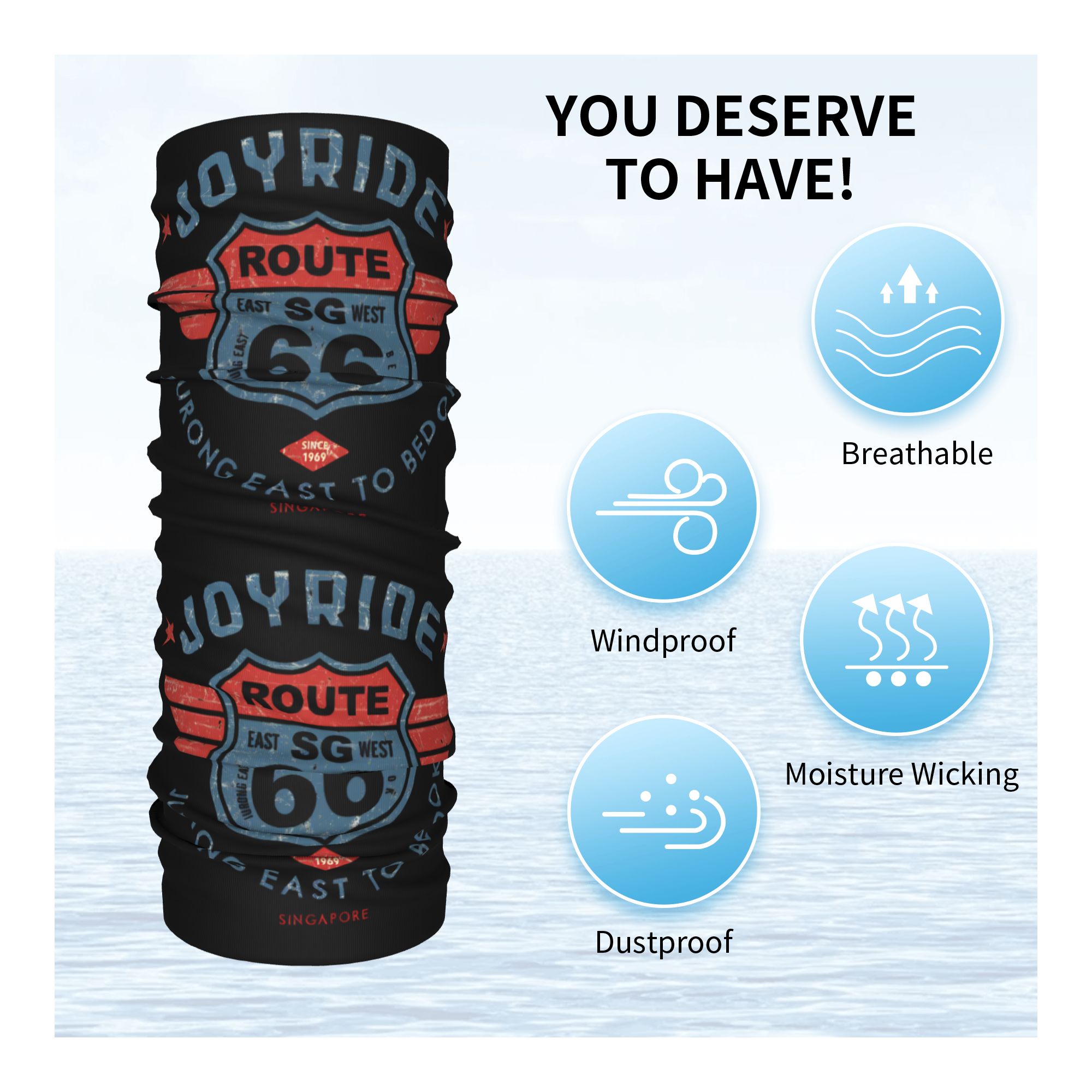 Motorfietsroute 66 nekbescherm - Neck Gaiter Fleece recensie en prijs