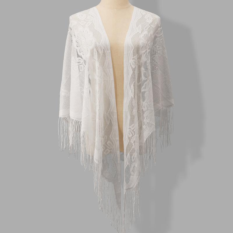 Bruidssjaal met kwastjes, drie - Shawl Wrap Winter recensie en prijs