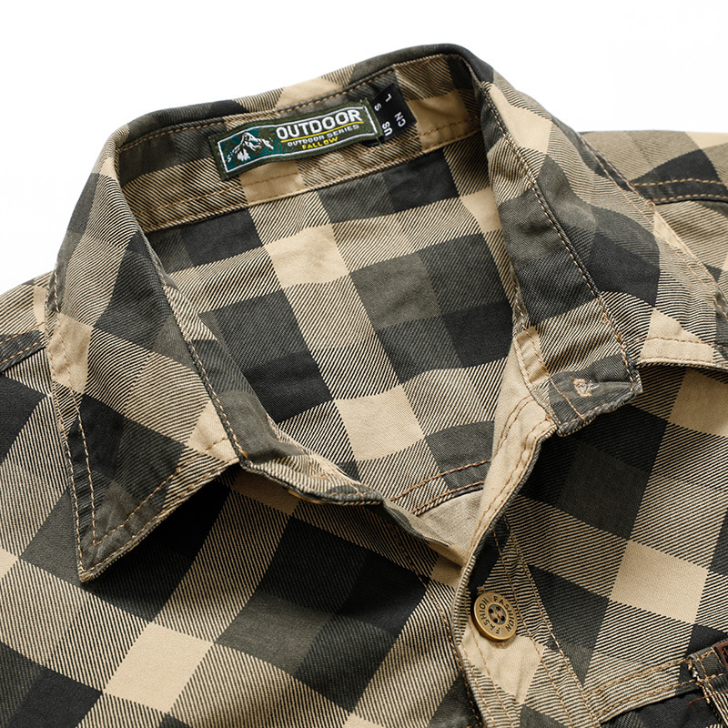 Retro werkkleding geruit overh - Flannel Shirt Lined recensie en prijs